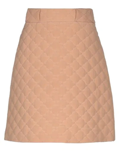 Shop Fendi Woman Midi Skirt Blush Size 8 Silk