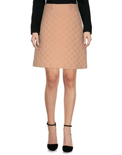 Shop Fendi Woman Midi Skirt Blush Size 8 Silk