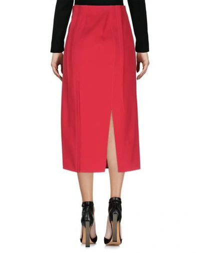 Shop Victoria Beckham Midi Skirts In Red