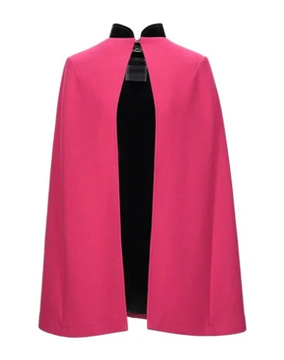 Shop Moschino Cape In Fuchsia