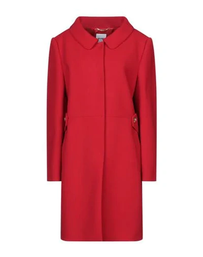 Shop Moschino Coat In Red