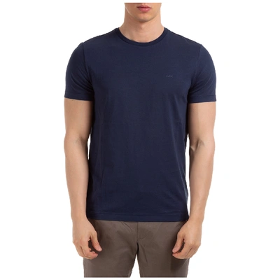 Shop Michael Kors Men's Short Sleeve T-shirt Crew Neckline Jumper Resort In Blue