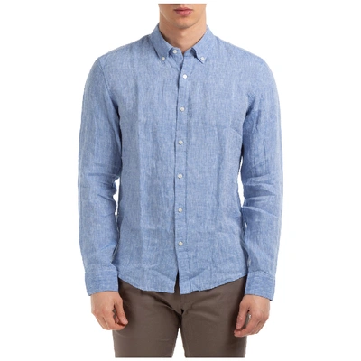 Shop Michael Kors Men's Long Sleeve Shirt Dress Shirt In Light Blue