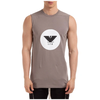 Shop Rick Owens Men's Sleeveless Tank Top T-shirt In Grey
