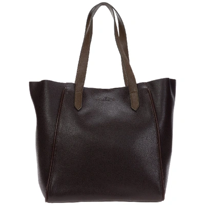 Shop Hogan Women's Leather Shoulder Bag In Brown