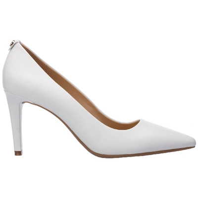 Shop Michael Kors Women's Leather Pumps Court Shoes High Heel Dorothy In White