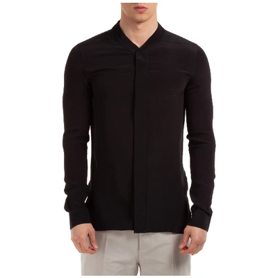 Shop Rick Owens Men's Long Sleeve Shirt Dress Shirt In Black