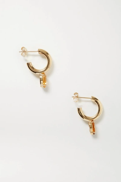 Shop Loren Stewart Net Sustain Fantasia Gold Citrine Hoop Earrings