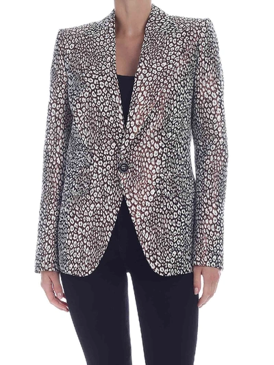 Shop Dsquared2 Animal Print Jacket In Brown