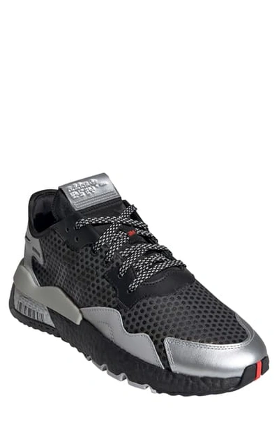 Shop Adidas Originals Nite Jogger Sneaker In Black/ Silver/ Grey
