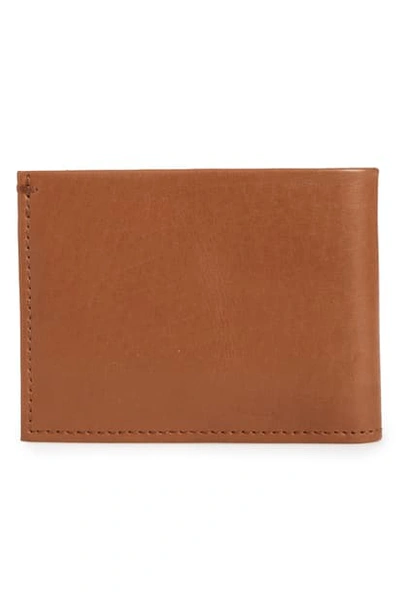 Shop Shinola Slim Bifold Leather Wallet In Bourbon