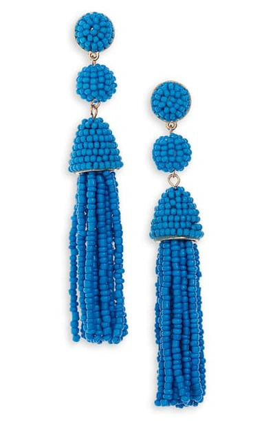 Shop Baublebar Granita Beaded Tassel Earrings In Cobalt