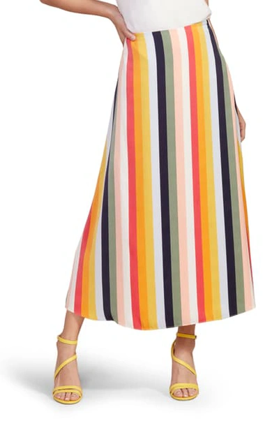 Shop Cupcakes And Cashmere Pippa Stripe Midi Skirt In Multi