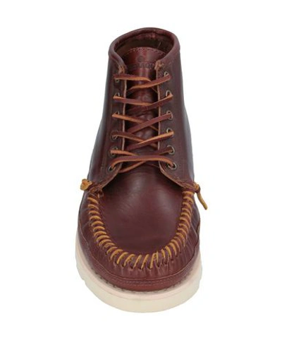 Shop Sebago Man Ankle Boots Cocoa Size 11.5 Soft Leather In Brown