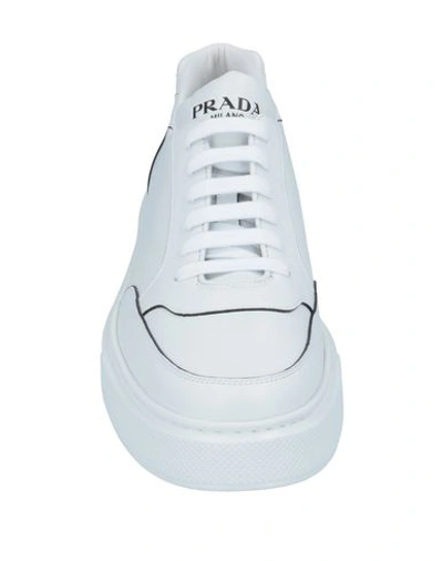 Shop Prada Sneakers In White