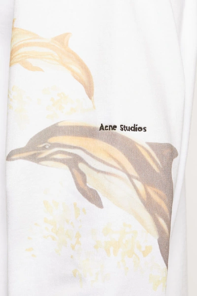 Shop Acne Studios Dolphin Print T-shirt Optic White