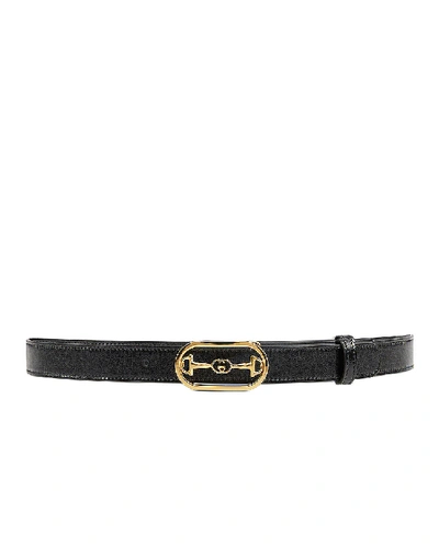 Shop Gucci Leather Belt In Black