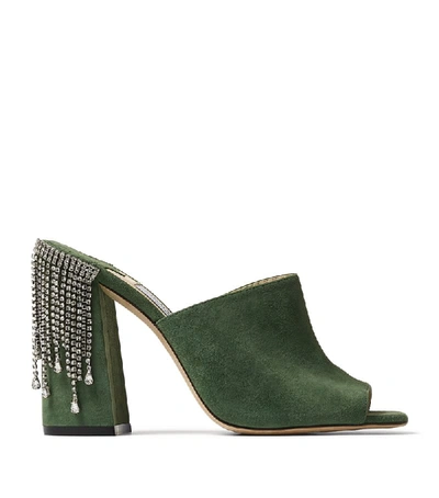 Shop Jimmy Choo Baia 100 Suede Mules