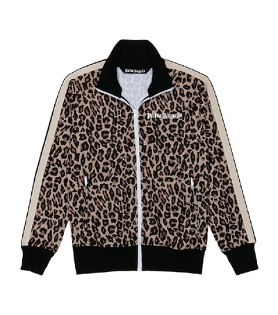 Shop Palm Angels Leopard Print Track Jacket