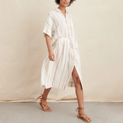 Shop Alex Mill Midi Skirt In Multi Stripe