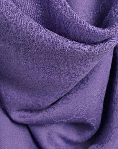 Shop Gucci Square Scarf In Purple