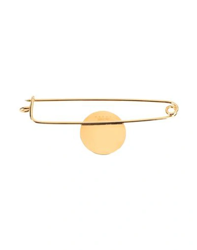 Shop Marni Brooches In Gold