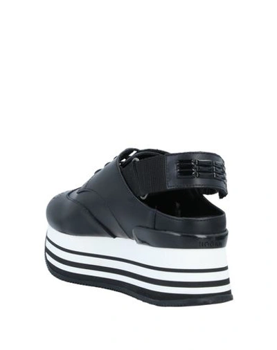Hogan Lace-up Shoes In Black