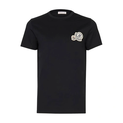 Shop Moncler Short Sleeved T-shirt In Black