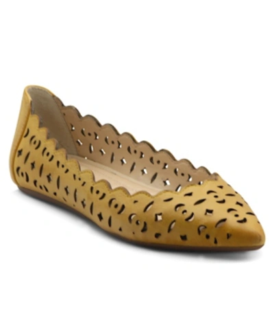 Shop Adrienne Vittadini Women's Forst Flats Women's Shoes In Yellow