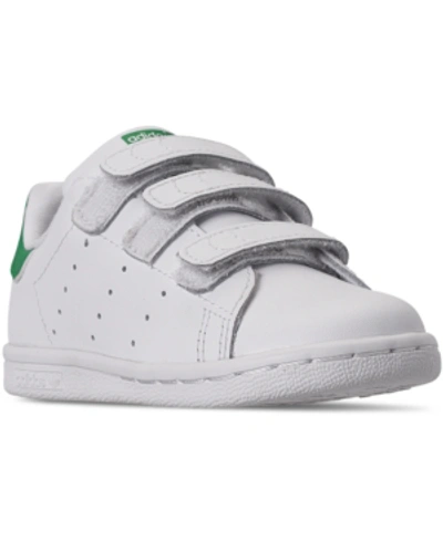 Shop Adidas Originals Adidas Toddler Stan Smith Stay-put Closure Casual Sneakers From Finish Line In White, Green
