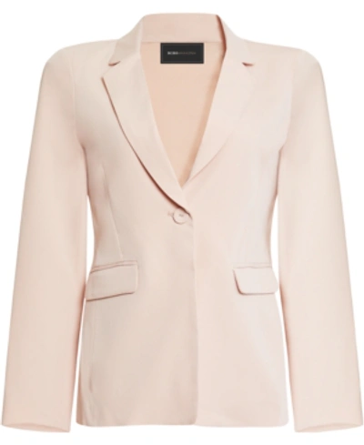 Shop Bcbgmaxazria Tailored One-button Blazer In Bare Pink
