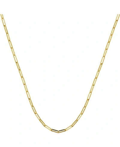 Shop Essentials Paper Clip Link 24" Chain Necklace In Silver Or Gold Plate