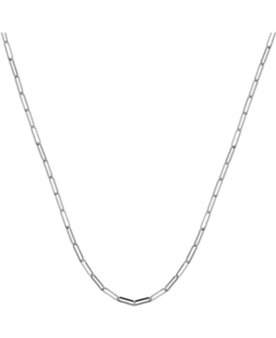 Shop Essentials Paper Clip Link 24" Chain Necklace In Silver Or Gold Plate
