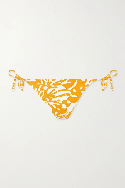 Shop Eres Catfish Printed Bikini Briefs In Saffron