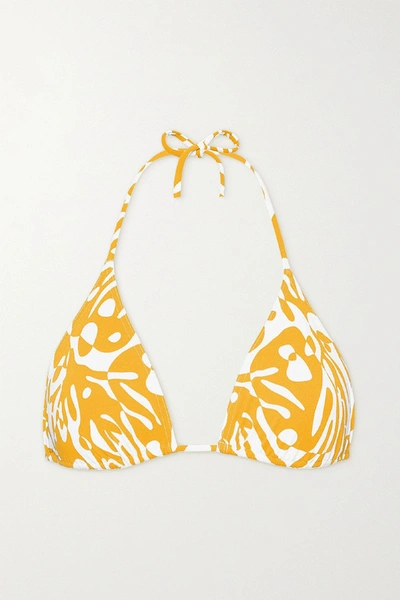 Eres Starfish Printed Triangle Bikini Top In Saffron