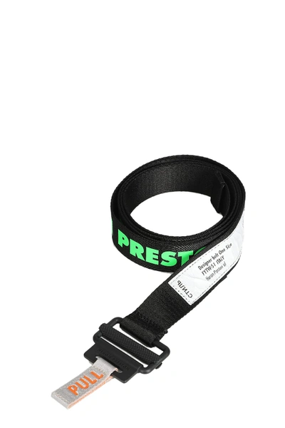 Shop Heron Preston Tape Belt 3cm Transfer In Nero/verde