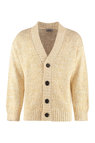 Shop Ferragamo Cardigan With Buttons In Beige