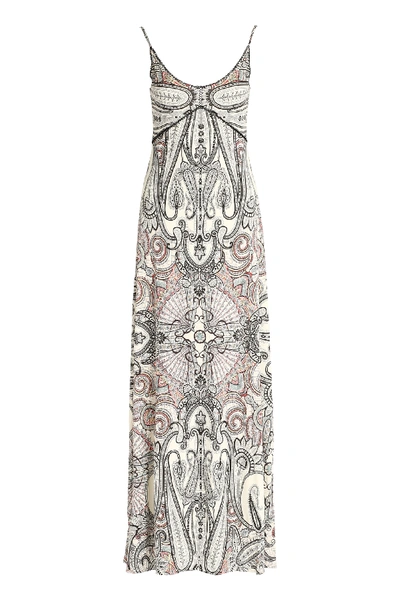 Shop Etro Paisley-print Maxi Slip Dress In Ivory
