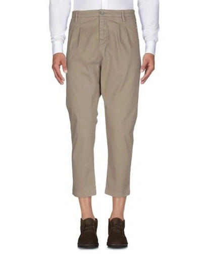 Shop Aglini Man Pants Beige Size 33 Cotton, Elastane