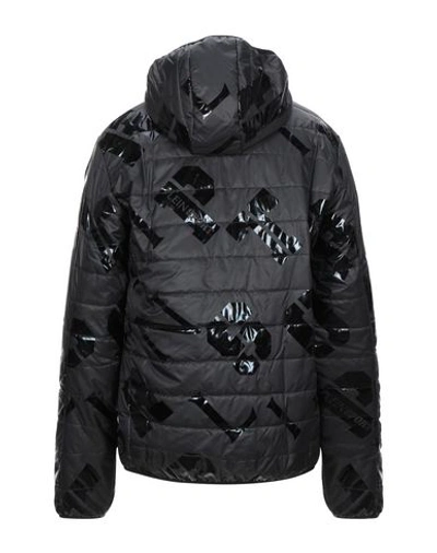 Shop Plein Sport Synthetic Down Jackets In Black