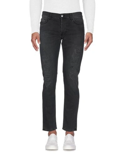 Shop Aglini Man Jeans Steel Grey Size 32 Cotton, Elastane