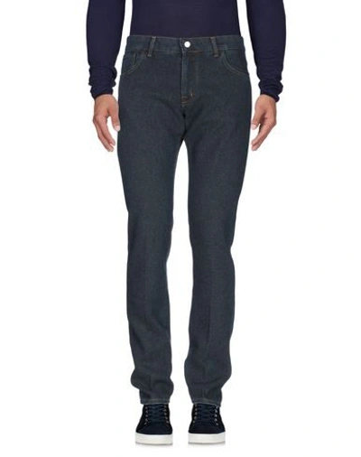 Shop Entre Amis Man Denim Pants Blue Size 30 Cotton, Polyester, Wool, Acrylic