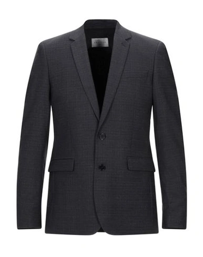 Shop Sandro Suit Jackets In Steel Grey