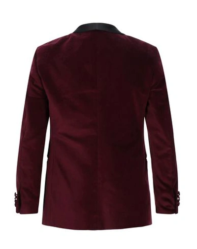 Shop Mp Massimo Piombo Suit Jackets In Maroon