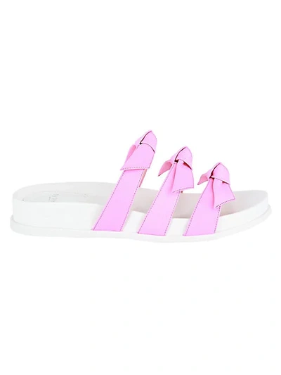 Shop Alexandre Birman Women's Women's Lolita Leather Pool Slide Sandals In Pink Fluor