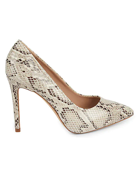 snake print pumps
