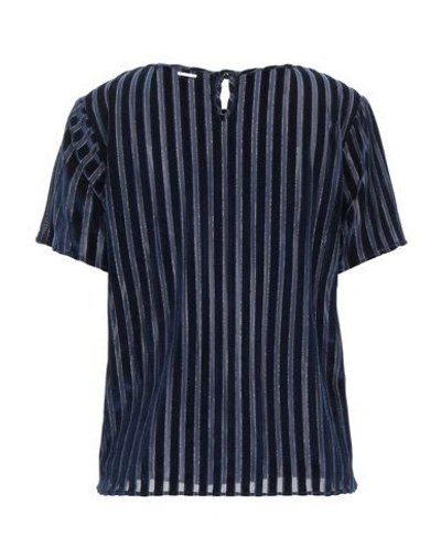 Shop Aglini Woman T-shirt Midnight Blue Size 6 Polyester, Elastane