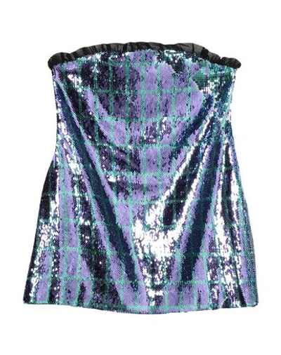 Shop Weili Zheng Woman Mini Skirt Purple Size L Polyester