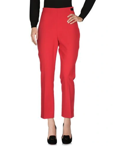 Shop Be Blumarine Woman Pants Red Size 8 Polyester, Elastane