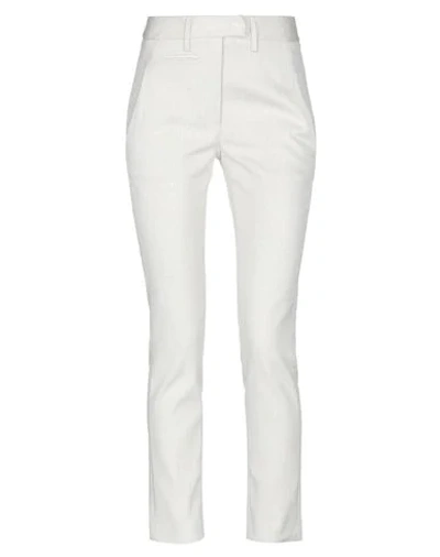 Shop Dondup Woman Pants Ivory Size 28 Cotton, Polyamide, Polyester, Elastane In White